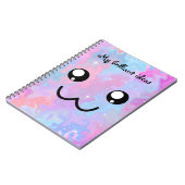 Carnet Mon kawaii mignon de pastel de visage d'idées (Côté gauche)