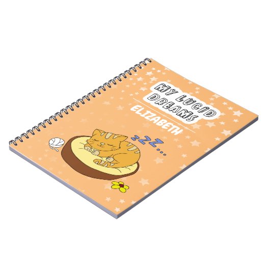 Carnet Mon Lucid Dreams Doodles Sleeping Cat (Côté gauche)