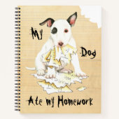 Carnet Mon Mini Taureau Terrier A Mangé Mes Devoirs (Devant)