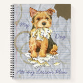 Carnet Mon Norwich Terrier a mangé mon plan de leçon (Devant)