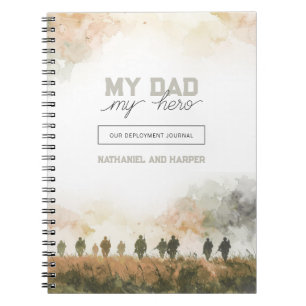 Carnet Mon Papa Mon Héros Cadeau de Déploiement pour Papa