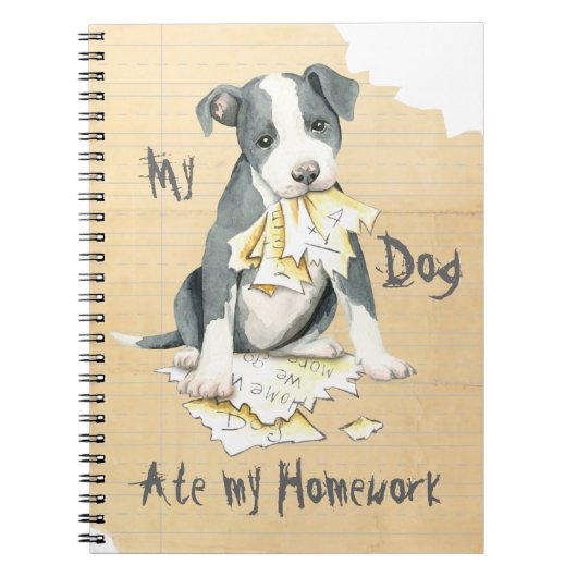 Carnet Mon Pit Bull A Mangé Mes Devoirs (Devant)