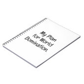 Carnet Mon Plan de Domination Mondiale (Côté gauche)