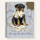 Carnet Mon plan de leçon de Rottweiler (Devant)