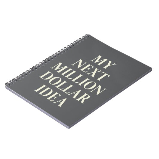 Carnet Mon prochain million de dollars Idée Plan d'entrep (Côté gauche)