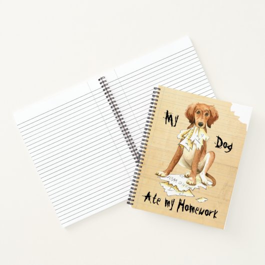 Carnet Mon Saluki a mangé mes devoirs (Intérieur)