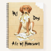 Carnet Mon Saluki a mangé mes devoirs (Devant)