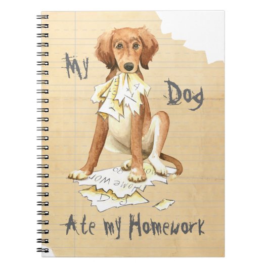 Carnet Mon Saluki a mangé mes devoirs (Devant)