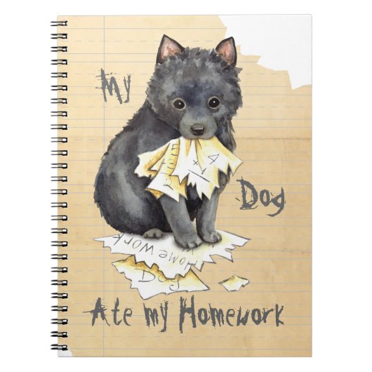 Carnet Mon Schipperke A Mangé Ma Maison (Devant)