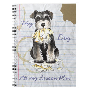 Carnet Mon Schnauzer miniature a mangé mon plan de cours