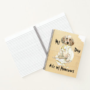 Carnet Mon Setter anglais a mangé mes devoirs