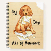 Carnet Mon Setter irlandais a mangé mes devoirs (Devant)