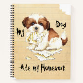 Carnet Mon Shih Tzu A Mangé Mes Devoirs (Devant)
