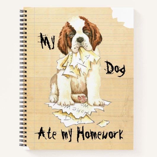 Carnet Mon St. Bernard a mangé mes devoirs (Devant)