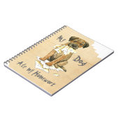 Carnet Mon Terrier frontalier a mangé mes devoirs (Côté gauche)