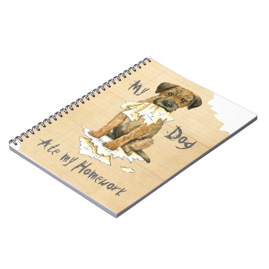 Carnet Mon Terrier frontalier a mangé mes devoirs (Côté gauche)