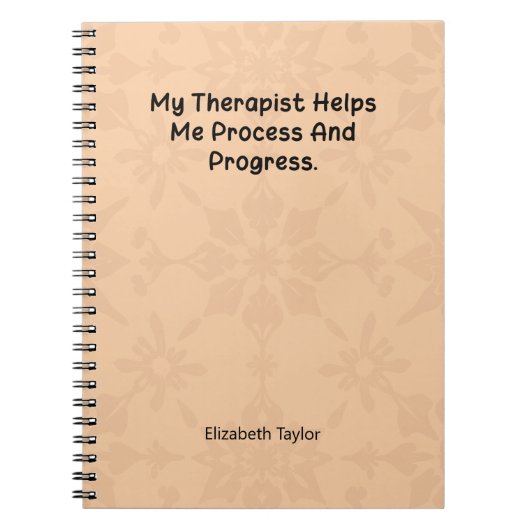 Carnet Mon Thérapeute M'aide à Traiter et Progresser (Devant)