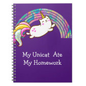 Carnet Mon Uni Cat a mangé mes devoirs (Devant)