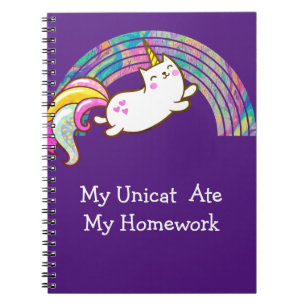 Carnet Mon Uni Cat a mangé mes devoirs
