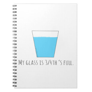 Carnet Mon verre est aux 3/4 plein