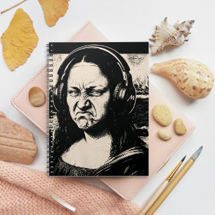 Carnet Mona Lisa Bass Face Amateurs de Musique Drôles DJs
