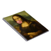 Carnet Mona Lisa soufflant de bulle rose (Côté Droit)