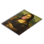 Carnet Mona Lisa soufflant de bulle rose (Côté gauche)