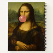 Carnet Mona Lisa soufflant de bulle rose (Dos)