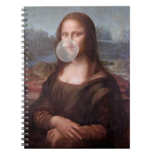 Carnet Mona Lisa souffle de bulle grise gomme