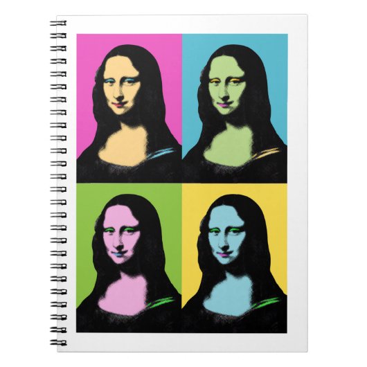 Carnet Mona Lisa - Style Pop Art (Devant)