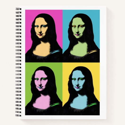 Carnet Mona Lisa - Style Pop Art (Devant)