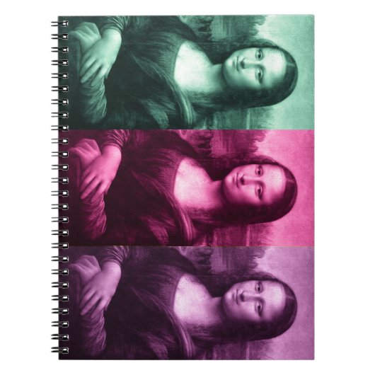 Carnet Mona Lisa Vert Rose Violet (Devant)