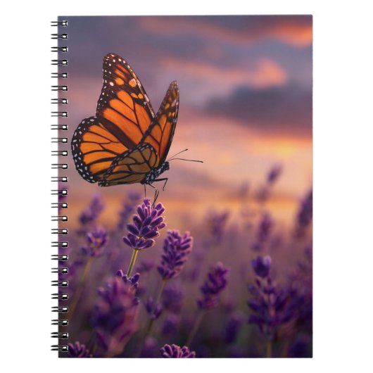 Carnet Monarch Butterfly Lavender (Devant)