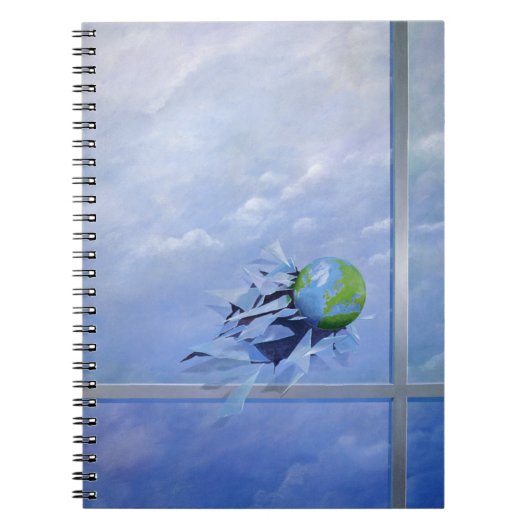 Carnet Monde cassant le verre (Devant)
