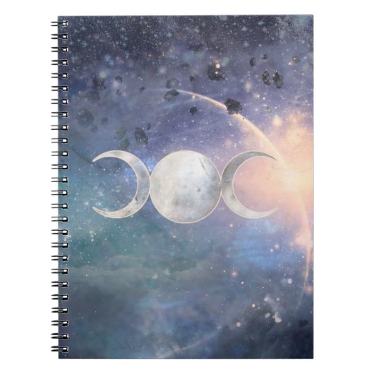 Carnet Monde céleste Triple Moon Goddess Moonstone (Devant)