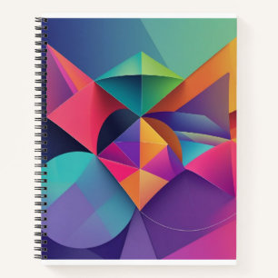 Carnet monde de géométrie colorée