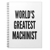 Carnet Monde le plus grand machiniste (Devant)