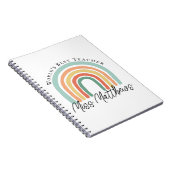 Carnet Monde meilleur enseignant Elémentaire Arc-en-ciel (Côté Droit)