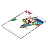 Carnet Monde pendant - carte des drapeaux du monde (Côté gauche)