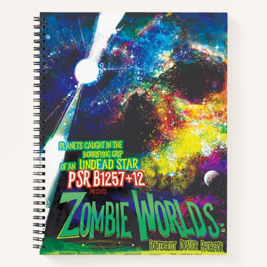 Carnet Mondes Zombie Galaxie d'Halloween (Devant)