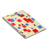 Carnet Mondrian's Dancing Cubes Blue Red Light Arrière - (Côté Droit)
