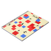 Carnet Mondrian's Dancing Cubes Blue Red Light Arrière - (Côté gauche)