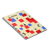 Carnet Mondrian's Dancing Cubes Blue Red Light Arrière -  (Côté Droit)