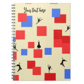 Carnet Mondrian's Dancing Cubes Blue Red Light Arrière -  (Devant)