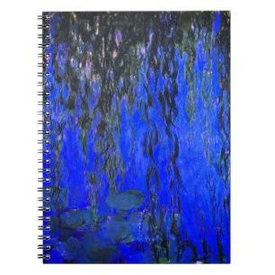 Carnet Monet Lys d'eau et Branches de saules de pleurs