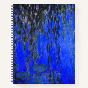 Carnet Monet Lys d'eau et Branches de saules de pleurs
