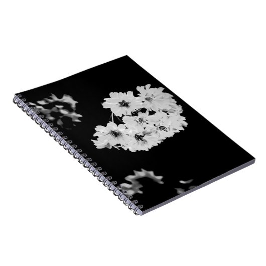 Carnet Monochrome Sakura Notebook - Elegant Black & White (Côté Droit)
