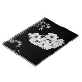 Carnet Monochrome Sakura Notebook - Elegant Black & White (Côté gauche)