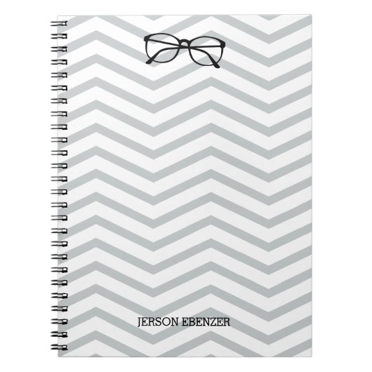 Carnet Monocle ringard lisant Chevron masculin (Devant)