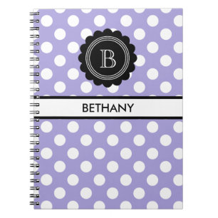 Carnet Monogram Aura Indigo et Black Polka Dot